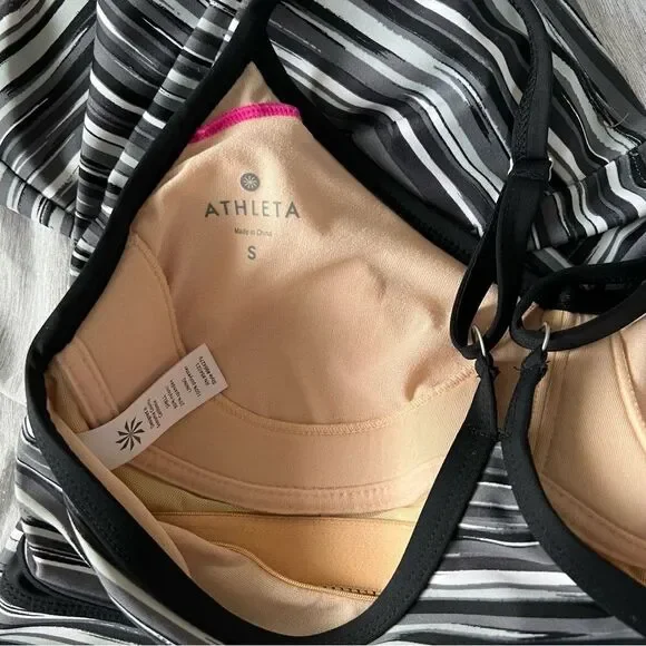 ATHLETA Shorebreak Black & Grey Athletic Swim & Beach Dress - Picture 7 of 8